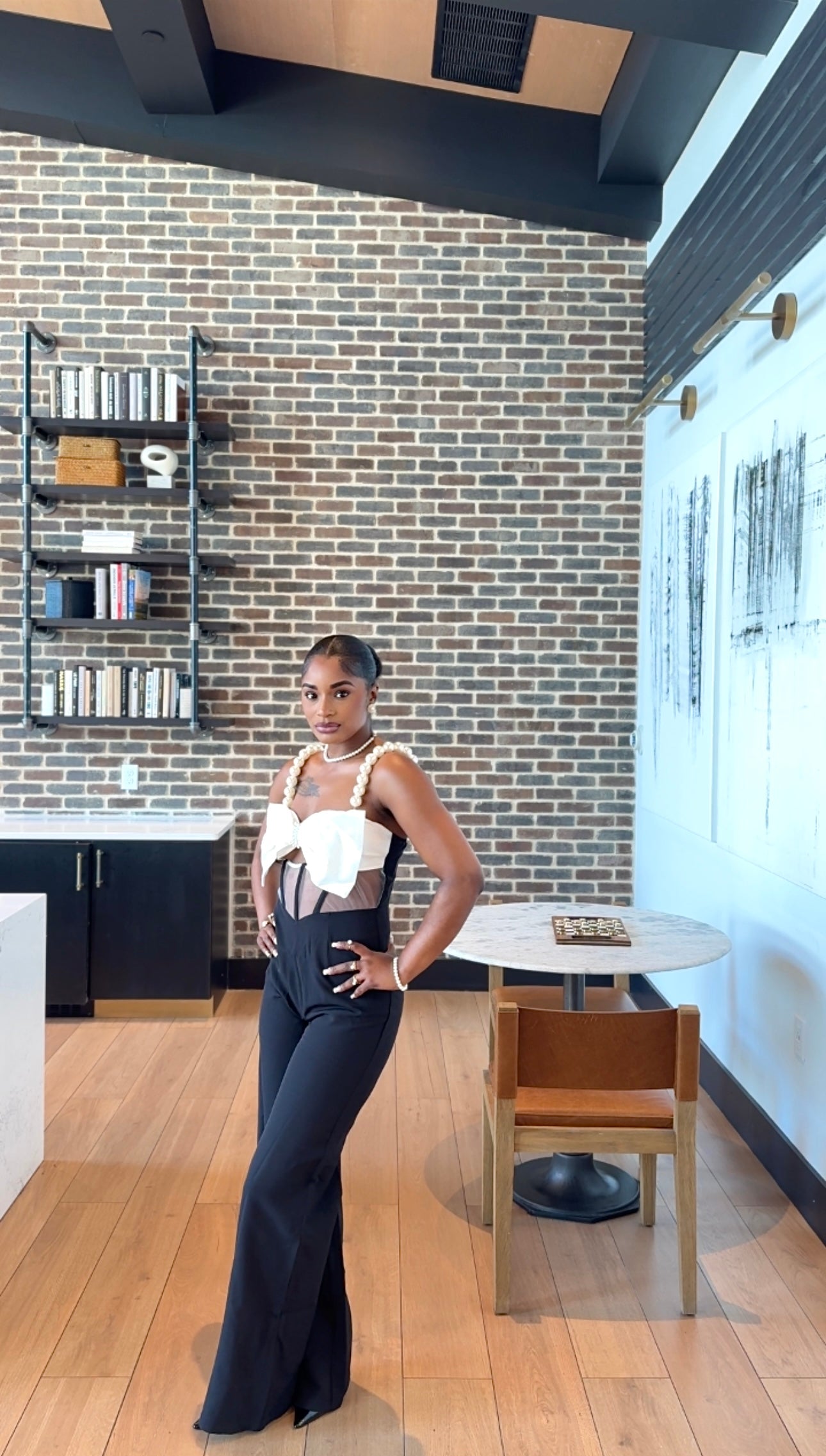 Black & Pearl Jumpsuit
