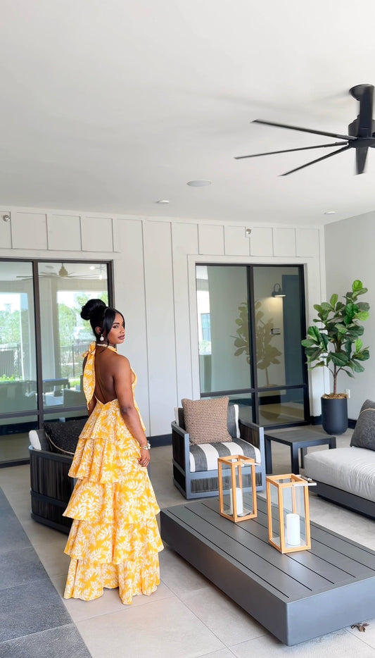 Soléa Ruffle Maxi Dress